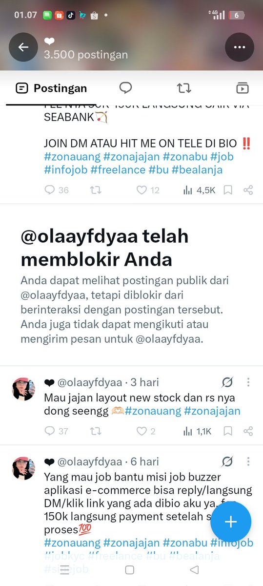 rizwols's tweet photo. @olaayfdyaa Diblokir anjirr https://t.co/xmgE4ANXH4