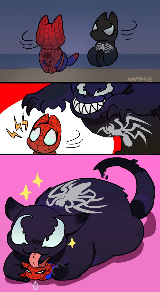 NamikazeNami1's tweet photo. #spiderman #‌Venom Mirror https://t.co/jb96moHdmm
