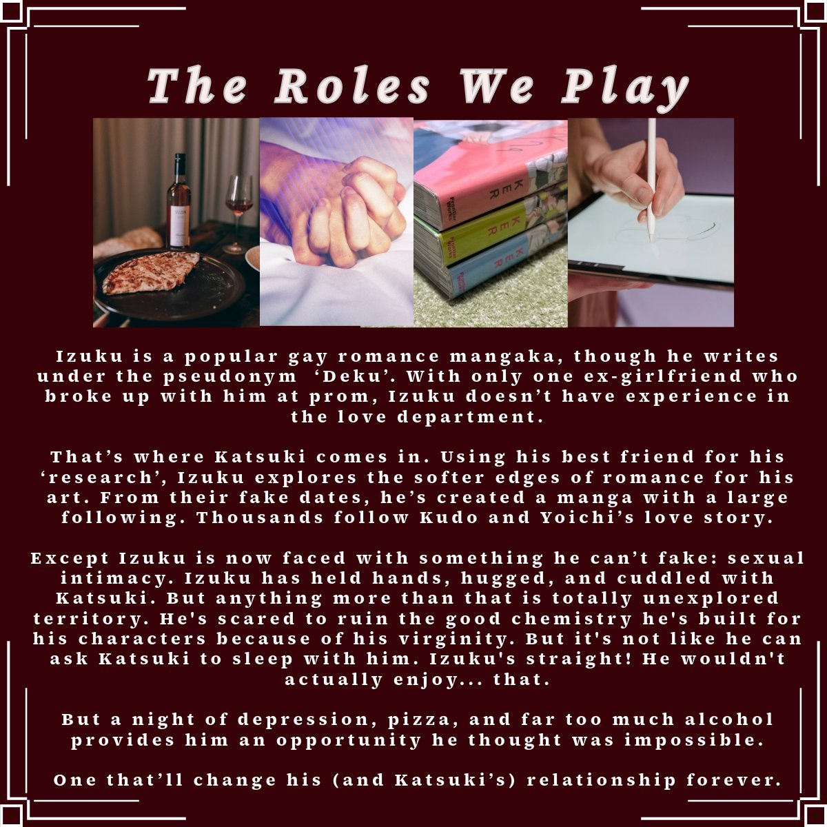 SapTwilight's tweet photo. Wow, lots of people were really eager for the second part of this. Good thing you only had to wait a week.

Make sure to thank Dectra for making this story a reality. Enjoy the ending!!

Title: The Roles We Play
Pair: #BakuDeku
Rating: Ex
Chapters: 2/2

Link ⬇️ https://t.co/tYYJMmLrW3
