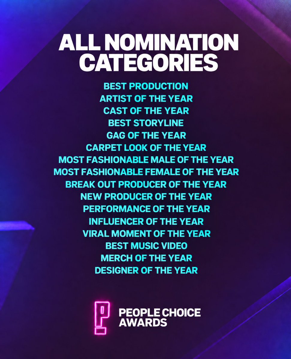 PinkNetwrk's tweet photo. One day closer to the #PinkPCAs! 🏆💖 We’re officially revealing two of our BIGGEST nomination cards, their nominees and every award category! All remaining categories will continue accepting eligible releases through December 1st. Use our official hashtag #PinkPCAs! ✨ https://t.co/u09H6fJ6ph