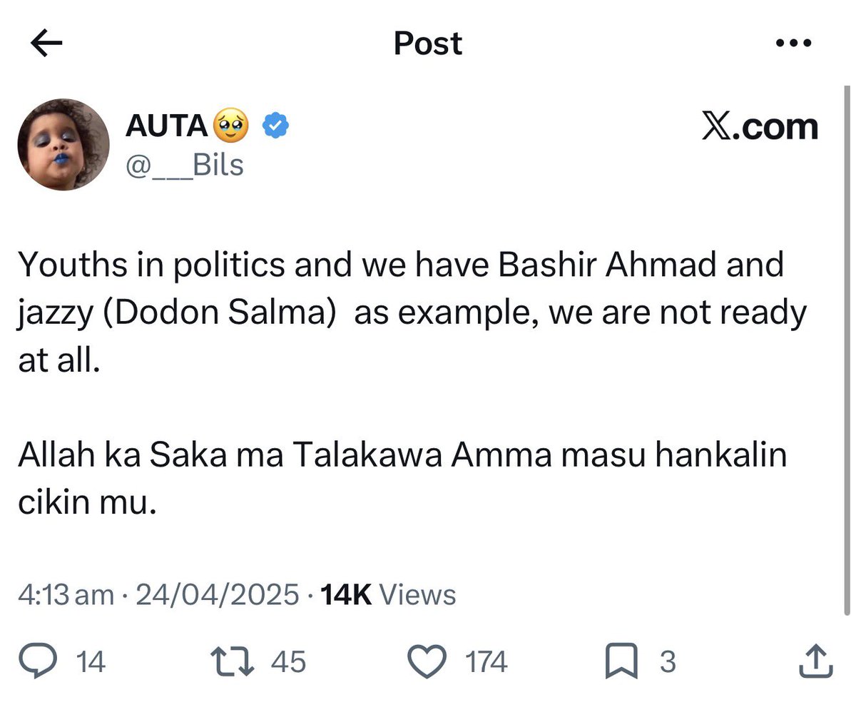 BashirAhmaad's tweet photo. For my part, having formally submitted a petition, I will not continue engaging publicly on this matter. I have stated my concerns, presented the available evidence and placed the matter before the appropriate authorities.

I will now allow the authorities to conduct their duties, examine the evidence, hear from all parties concerned and determine whatever action may be appropriate under the law.

And for those who believe that the conduct I have complained about is justified, or that there is nothing wrong with the repeated personal attacks and references to my private life, I will simply ask them to wait for the appropriate authorities to examine the matter and reach their own determination.

I have no intention of turning this into another prolonged social-media exchange. The matter is now before the appropriate institutions and I will respect due process.