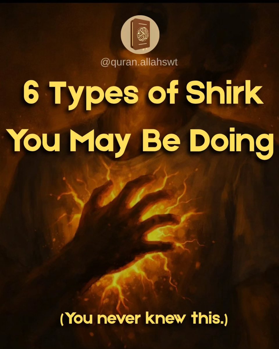 7signxx's tweet photo. Six Types of Shirk you May Be Doing...

THREAD https://t.co/96zXpEOpOt