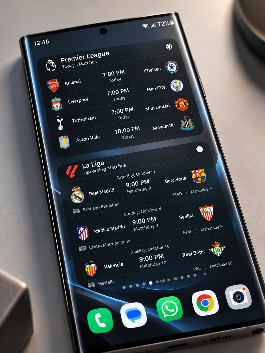 Mustaphacode's tweet photo. Want to follow every match straight from your home screen?

-- App Wadiget on google play not widget--

Live scores, goals, match time, possession, shots, corners and more without opening another app.

Real Madrid vs Barcelona, Premier League, Champions League and more.

Everything you need, right on your Android home screen.

Reply ���DONE” and I’ll send you the download link.

Search for “Wadiget” on Google Play and try it now.
