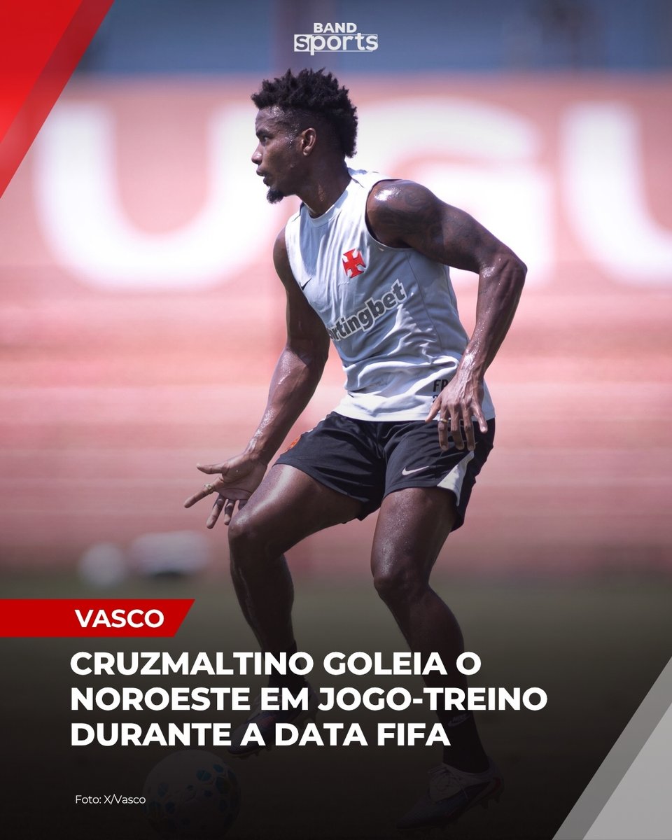 bandsports's tweet photo. VICIADO EM GOLEAR? 💢😂 O último jogo do Vasco antes da Data Fifa foi o sonoro 5 a 0 sobre o Coritiba em São Januário e, agora, a equipe venceu o Noroeste por 4 a 1 em jogo-treino durante a paralisação. O gigante vai voltar com tudo? 

#BandSports #Vasco #DataFifa #Brasileirão https://t.co/qnVsiJwzcV