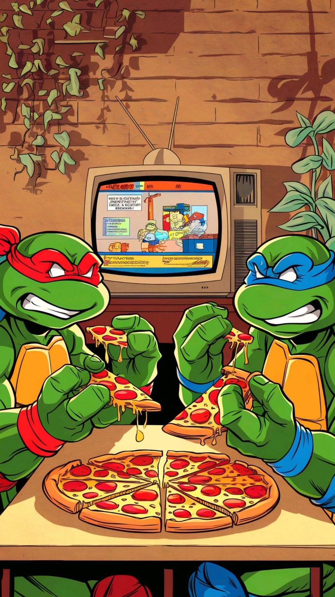 NinjaTurtleLair's tweet photo. It’s always a competition with Raph! 💯 https://t.co/evNwVM9rAg