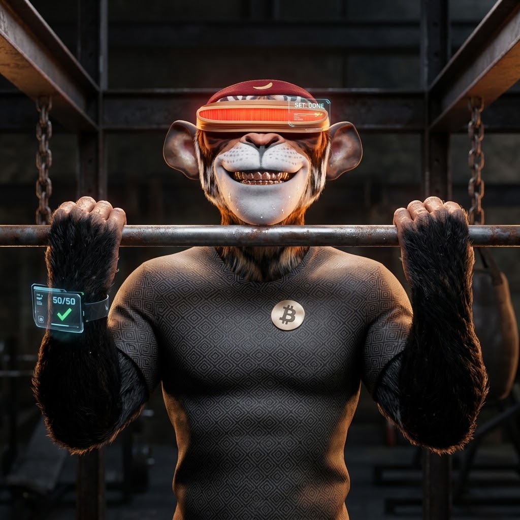 PrimeApePlanet's tweet photo. CHALLENGE TIME 🚨
Prime Ape  just hammered out 50 strict pull-ups. Now it’s YOUR turn.
📸 Post a clip or picture of your gym set today with #ApeRepsToHealth 
https://t.co/NboSoRMJZf https://t.co/TeKiz8sbGm