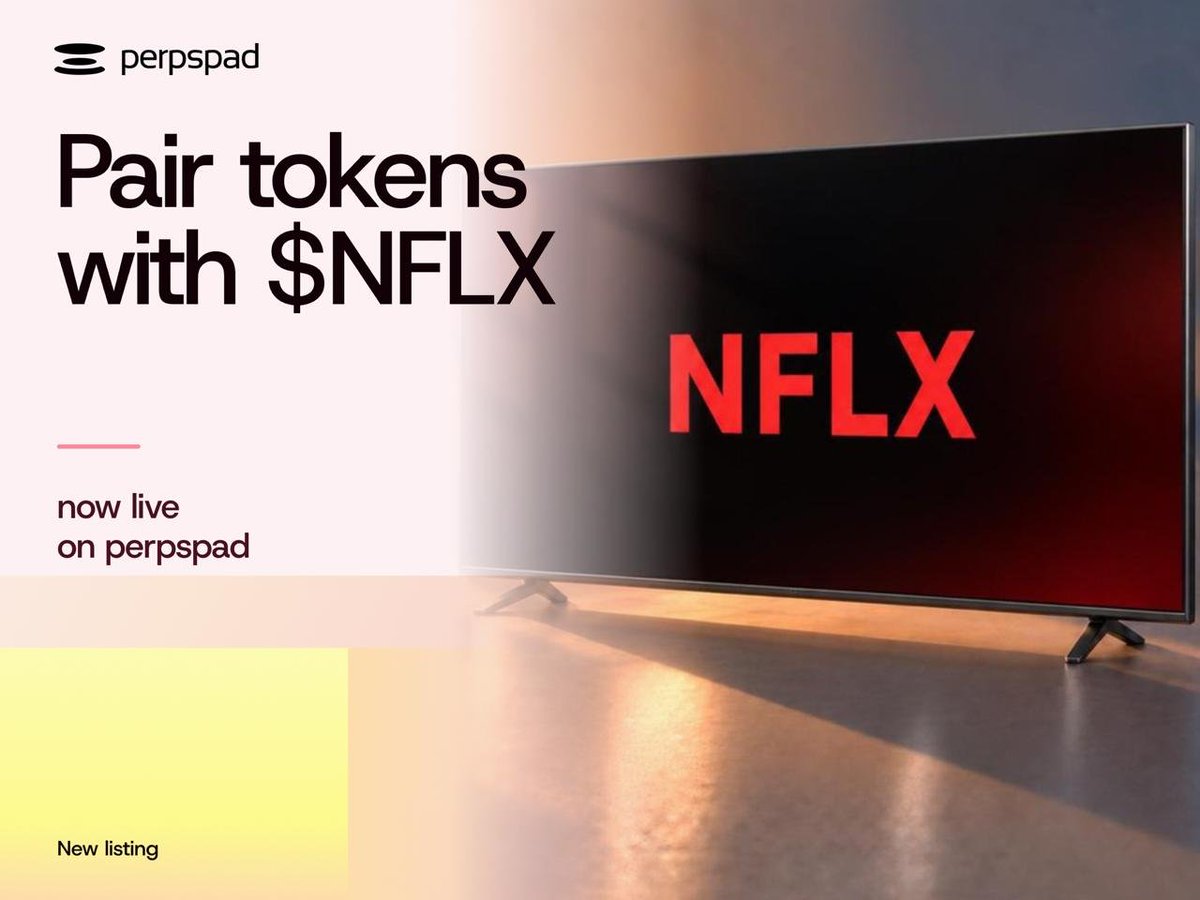 PerpsPadfun's tweet photo. cancel your $15 monthly sub and just long a ticker

$NFLX pairings are live on @PerpsPadfun 

powered by @sunrise https://t.co/hV03n16Lk4
