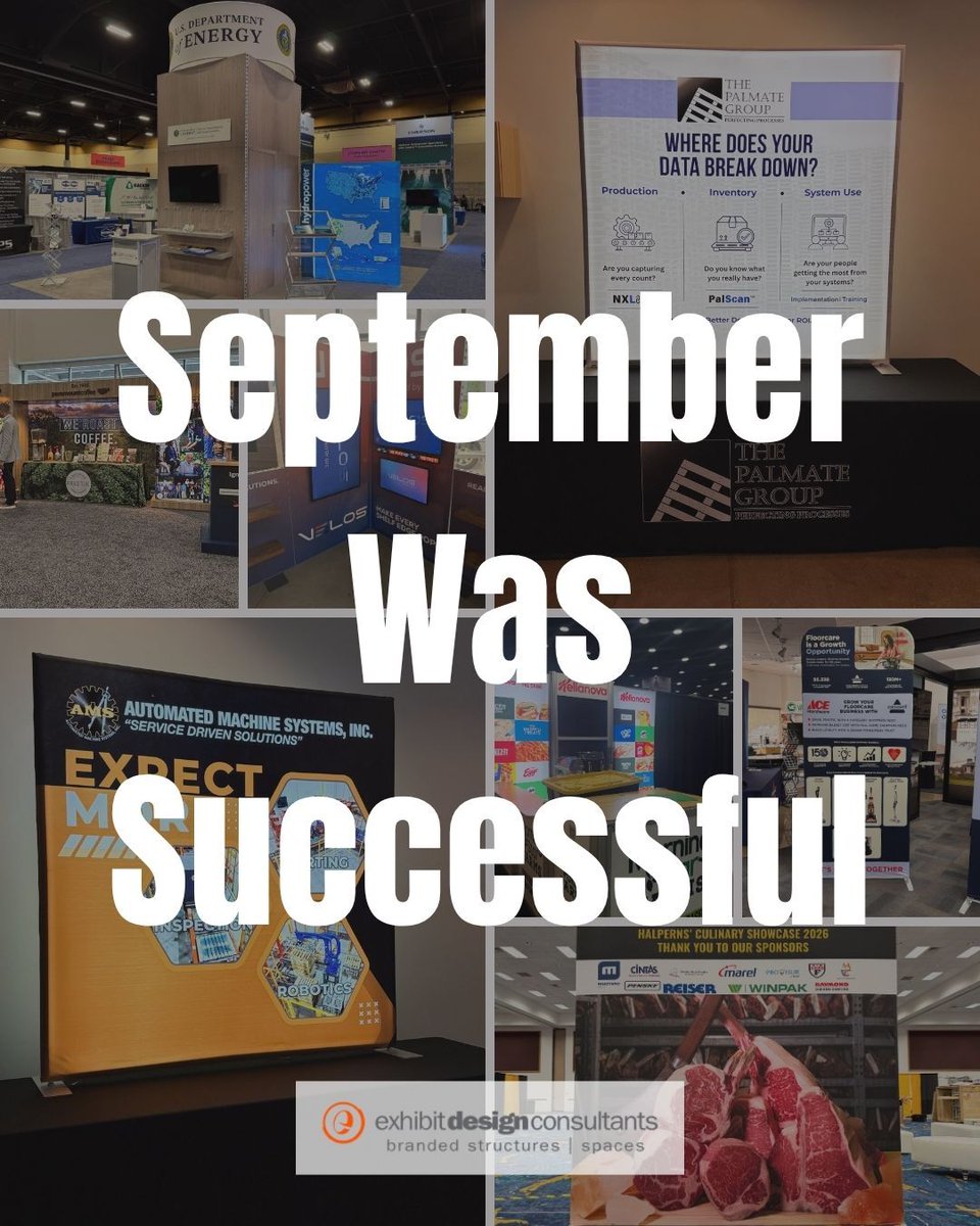 EDC_News's tweet photo. September was successful! ๐
From busy show floors to shipping, installation, and everything in between, September kept our team moving! Weโre grateful for the clients who trusted us.
Hereโs to an even busier October! ๐งก
#ExhibitDesign #TradeShows #EDC https://t.co/ZkIXb2z54T