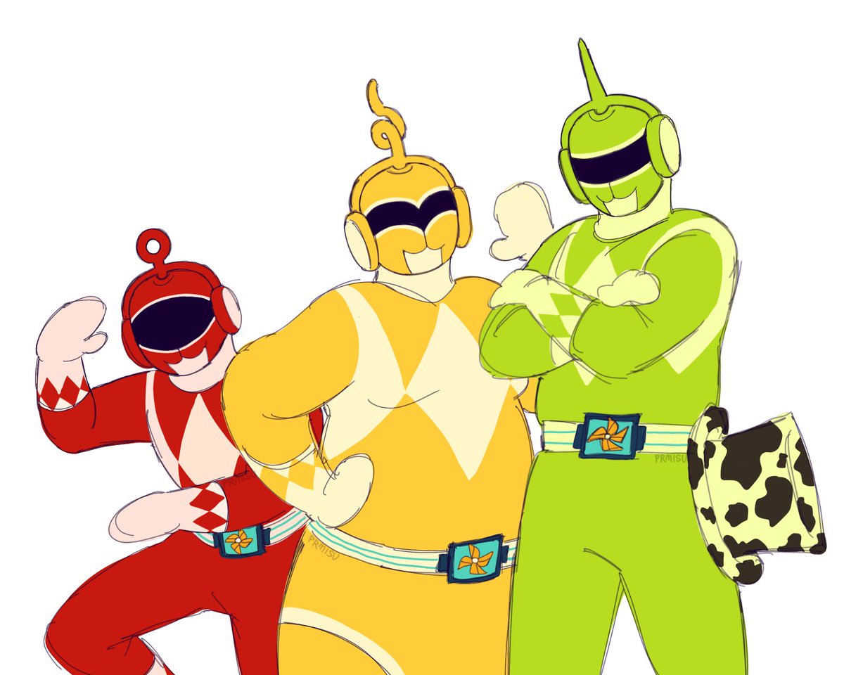 PRMISU's tweet photo. mighty morphin tubby rangers! #teletubbies https://t.co/Bis7uQtQlH