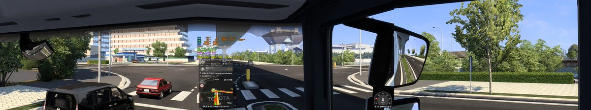 fzero3's tweet photo. ETS2（v1.61）-project　japan（v1.1.11）テスト其の弐。
有明ふ頭付近もフレーム出てる。川崎線　大師出入り口（懐かし）もフレームレート維持できてるわ。（感涙） https://t.co/NsP773idF5
