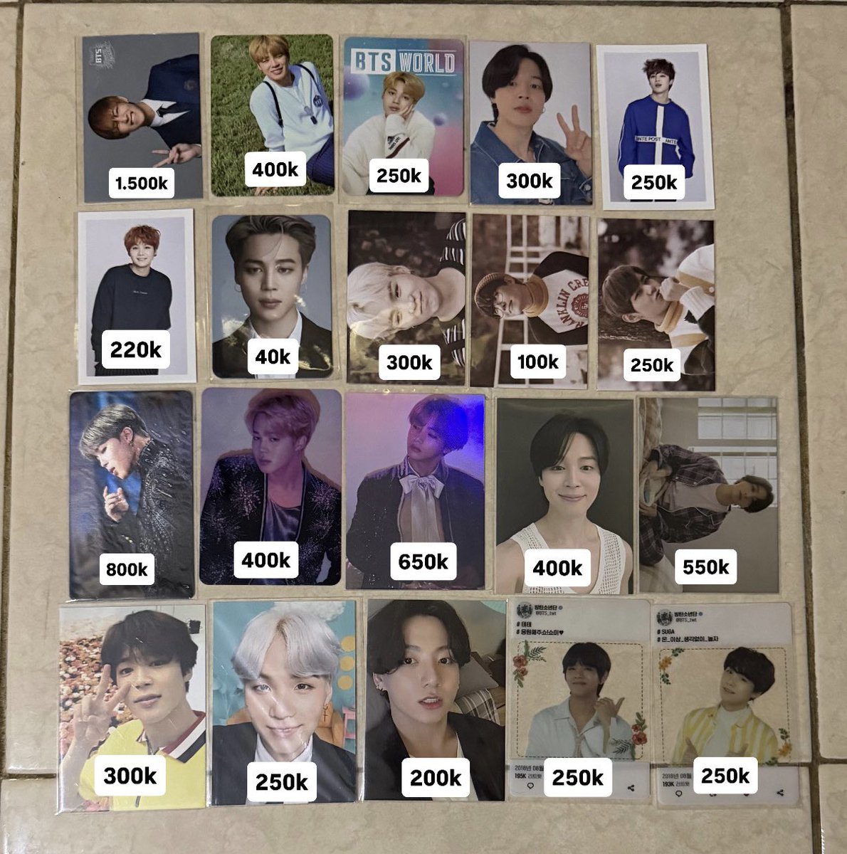 starjjmn's tweet photo. help rt
wts want to sell
 
rd ina
✅ shopee
❌ admin &amp; pack
🏠 medan
not for sensitive buyer

pc bts bangtan kim namjoon seokjin min yoongi jung hoseok park jimin taehyung jeon jungkook rm jin suga hobi v jk ww worldwide dvd bluray br wtb lfb gom https://t.co/KmlZfXACYm
