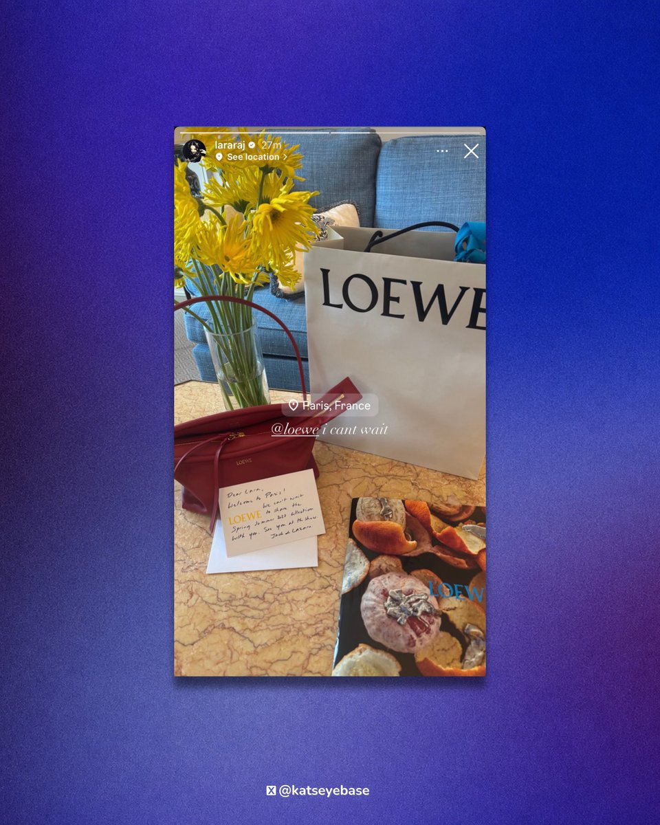 KATSEYEBASE's tweet photo. KATSEYE’s Lara will attend her first ever PARIS FASHION WEEK as a KATSEYE member. She is invited to LOEWE’s Spring/Summer 2027 show in Paris on October 2 at 11:30 AM CET / 5:30 AM ET. https://t.co/IuEb1LUmmY