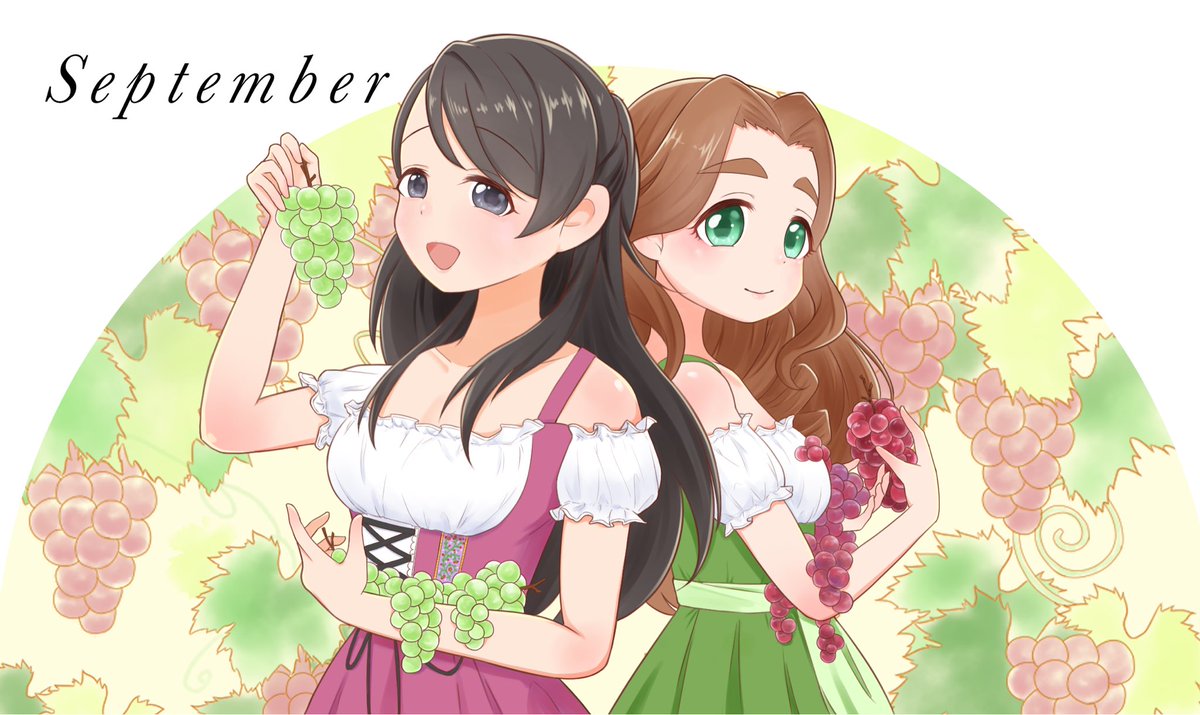 Can0px's tweet photo. 超滑りこみなんですが、9月になったら公開して良いと言われていた愚かなレプリカあっきーさんのカレンダー企画に寄稿したイラストです。 https://t.co/Rbb2d9bdmp