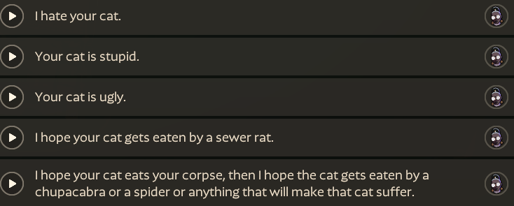 RyderSenbai's tweet photo. I love that Billy just has 5 ways to insult Calico's cat https://t.co/uLUXZD8Szc