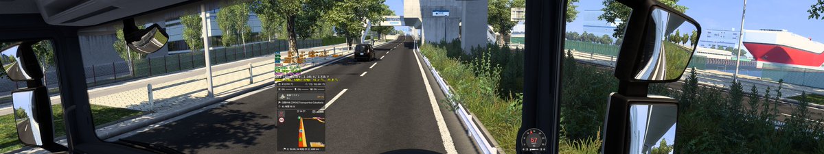 fzero3's tweet photo. ETS2（v1.61）-project　japan（v1.1.11）テスト其の弐。
有明ふ頭付近もフレーム出てる。川崎線　大師出入り口（懐かし）もフレームレート維持できてるわ。（感涙） https://t.co/NsP773idF5