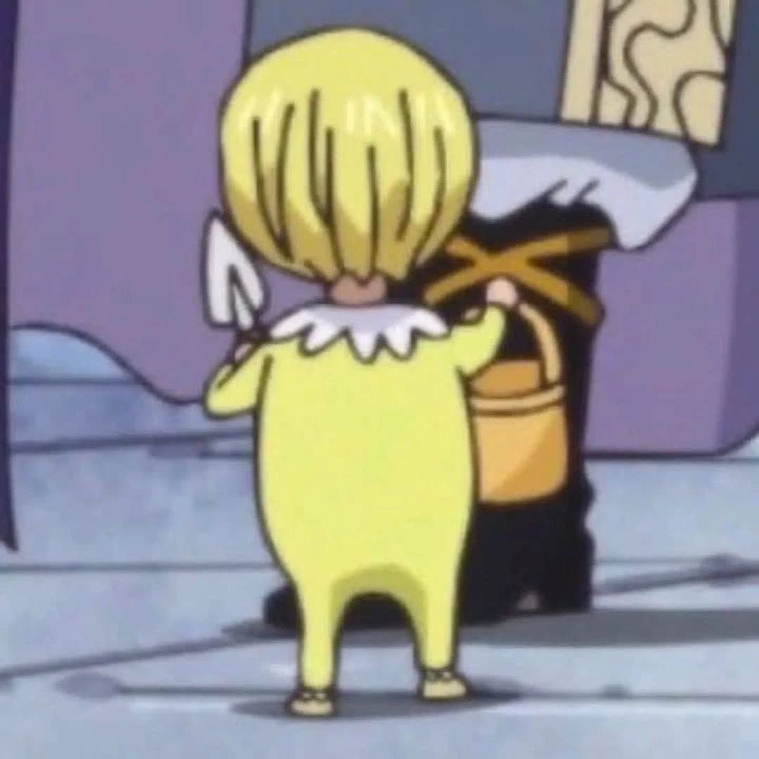sanjisleghairr's tweet photo. hes so lemon shaped https://t.co/Uu36Kupu6t