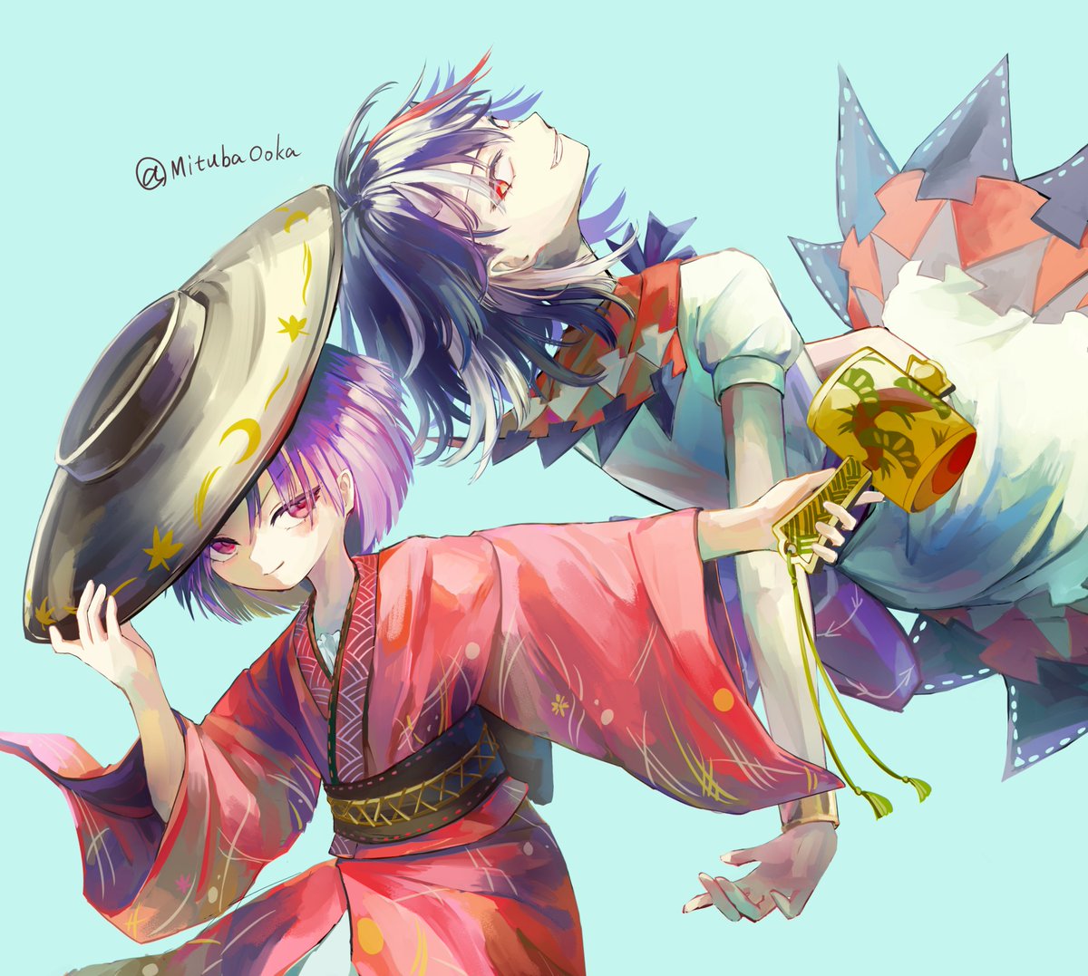 MitubaOoka's tweet photo. 東方project 鬼人正邪 少名針妙丸 https://t.co/JHZyUIq3G2
