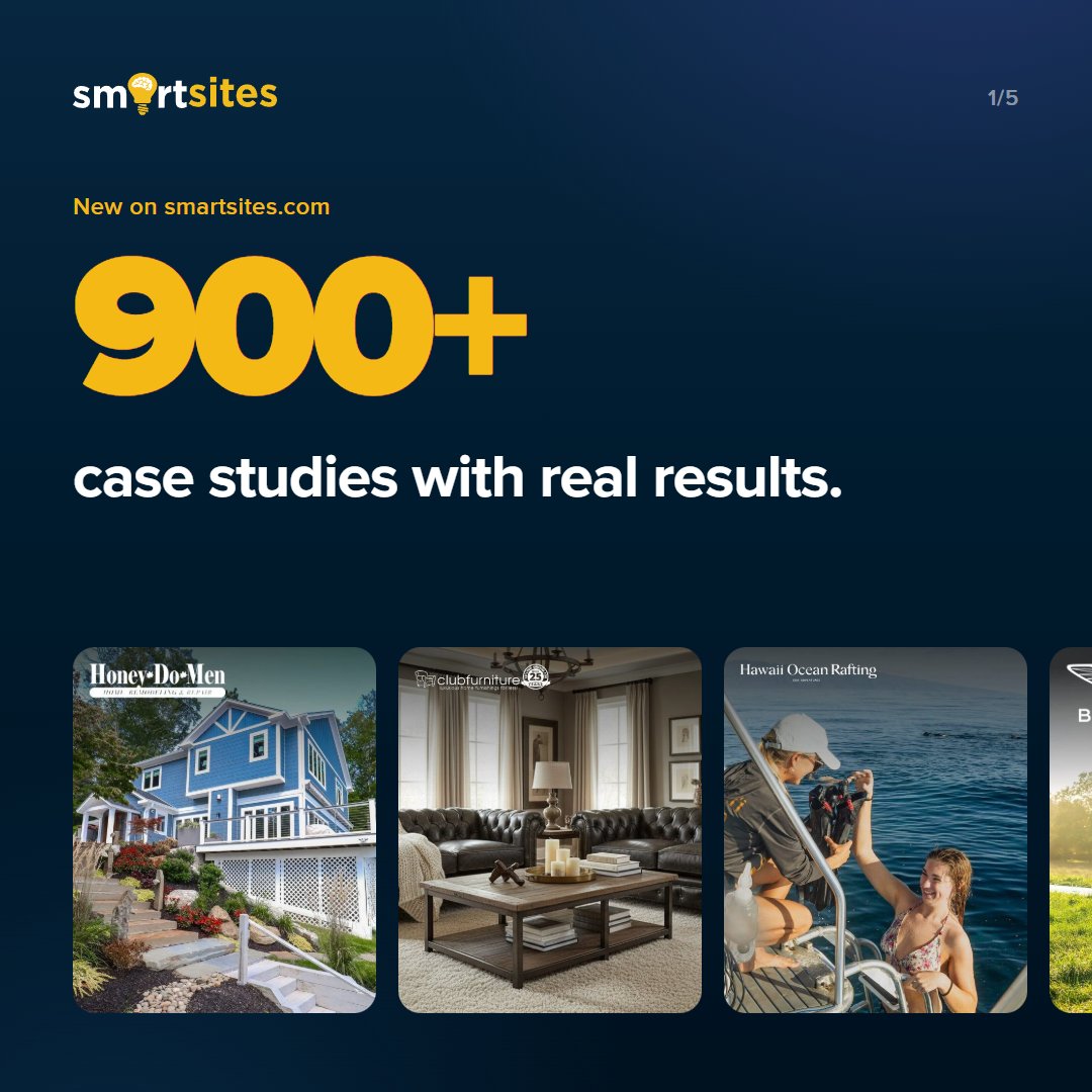 SmartSitesNJ's tweet photo. The new https://t.co/kDY7iVt1ge is live! 900+ case studies, 2,425 client reviews, 15 city pages and 70+ industry pages, built in-house by our team. 💡

Take a look! https://t.co/HhcqYtDr29 🤩

#WebDesign #SmartSites #NewWebsite https://t.co/hoxKnYQfMo