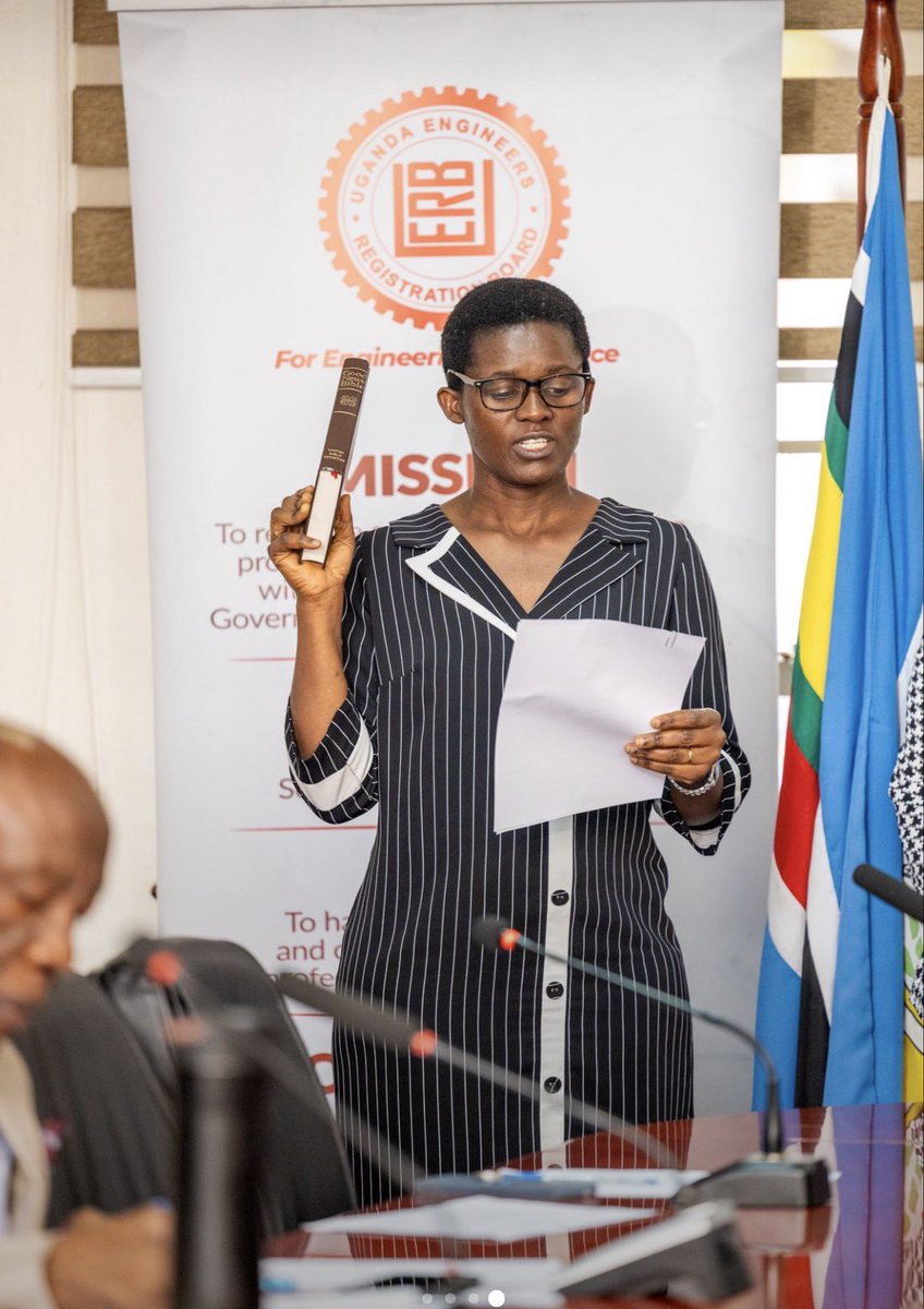 UIPE_Uganda's tweet photo. #Congratulations to the newly appointed board members of @ERBUganda 

1. Prof. Eng. Alinaitwe Henry Mwanaki - Chairman 
2. Eng. Kayanga Joan D. Mutiibwa
3. Eng. Tutu Cara Tibaleka 
4. Eng. Dr. Namuli Rachel
5. Eng. Magezi Benon Denis
6. Col. Eng. Namudongo Robert
7. Eng. Magembe Kenneth 
8. Eng. Namugera Ronald - Registrar

We wish you a successful term

#ForEngineeringExcellence
#UIPEUpdates #EngineeringExecellence #Congs