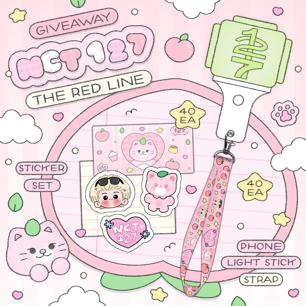 PSeajong's tweet photo. ˚୨ pls kindly rt  ୧  

Giveaway for NCT127 THE REDLINE IN BKK 
🫧 40 Set 🫧
ྀིPhone Light stick strad 🍑
ྀིSticker set 🍑

🪄Date :  1 Nov.
🪄time : tba
🪄location : Thammasat Stadium

#NCT127_5TH_NEOCITY_THE_REDLINE #NCT127_5TH_NEOCITY_BANGKOK_THE_REDLINE #THE_REDLINE_BANGKOK https://t.co/Mabi8uM76q