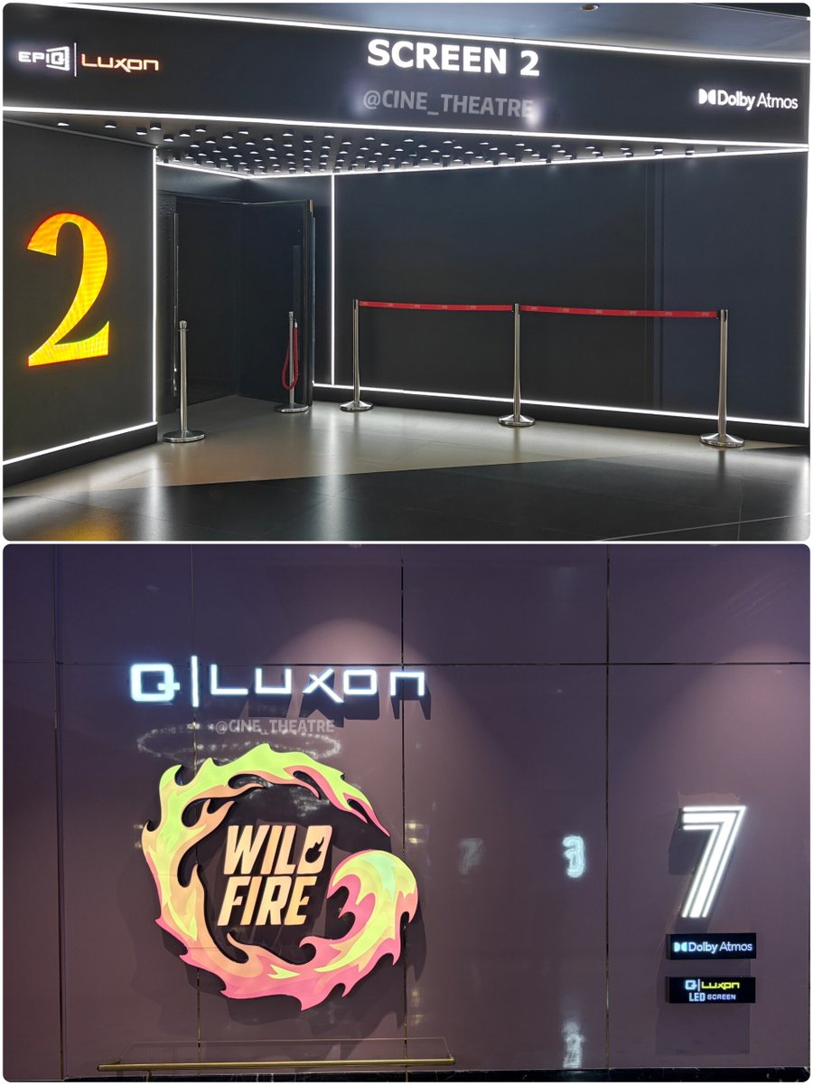 CINE_Theatre's tweet photo. AAA Cinemas – Redefining the LED cinema experience in AP &amp; TG 🫡

#EPIQLuxon Hyderabad
30×16ft - FLAT 1.89
Non-Acoustic Standard LED
Dolby Atmos

#QLuxon Vizag
71 × 29.6ft - Scope 2.39
56 ×29.6ft - FLAT 1.89
Acoustic Transparent LED
64-CH Dolby Atmos

Both screens supports 4K HDR https://t.co/w7JmwDEmeP