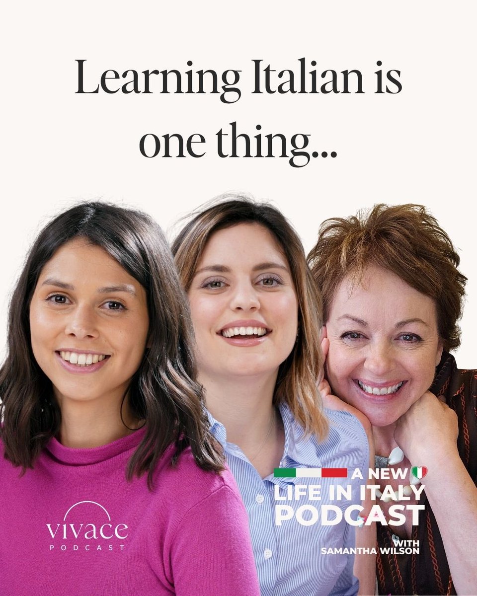 VivaceNetwork's tweet photo. Why can you understand Italian but still struggle to speak it?

Samantha explores this with Clara and Martina from My Italian Room on the latest episode of A New Life in Italy, covering daily practice, grammar, learning Italian as an adult, and more!

Link in replies 👇 https://t.co/zsCAV2gY2V