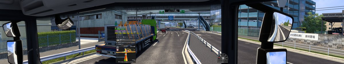 fzero3's tweet photo. ETS2（v1.61）-project　japan（v1.1.11）テスト其の弐。
有明ふ頭付近もフレーム出てる。川崎線　大師出入り口（懐かし）もフレームレート維持できてるわ。（感涙） https://t.co/NsP773idF5
