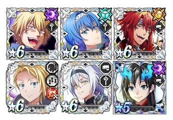ika_tempest's tweet photo. ここら辺のキャラがほしいから女神ヴィオレ引いている場合ではない。
同じイベントなのはギィとヴェルザードだけ…？ https://t.co/UazdoKEH9u