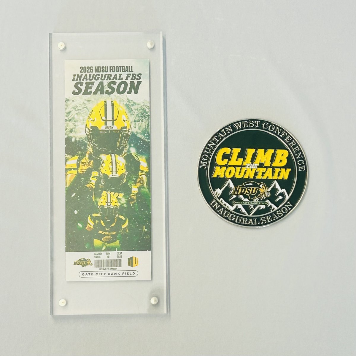 NDSUathletics's tweet photo. The @NDSUfootball limited-edition jersey auction is LIVE! And did you know you can bid on so much more than just jerseys? 

From signed #ProBison jerseys, commemorative tickets and coins, game balls, helmets, and so much more!

View the whole lineup at https://t.co/jCsnBcFwfO https://t.co/iITtK5z95C