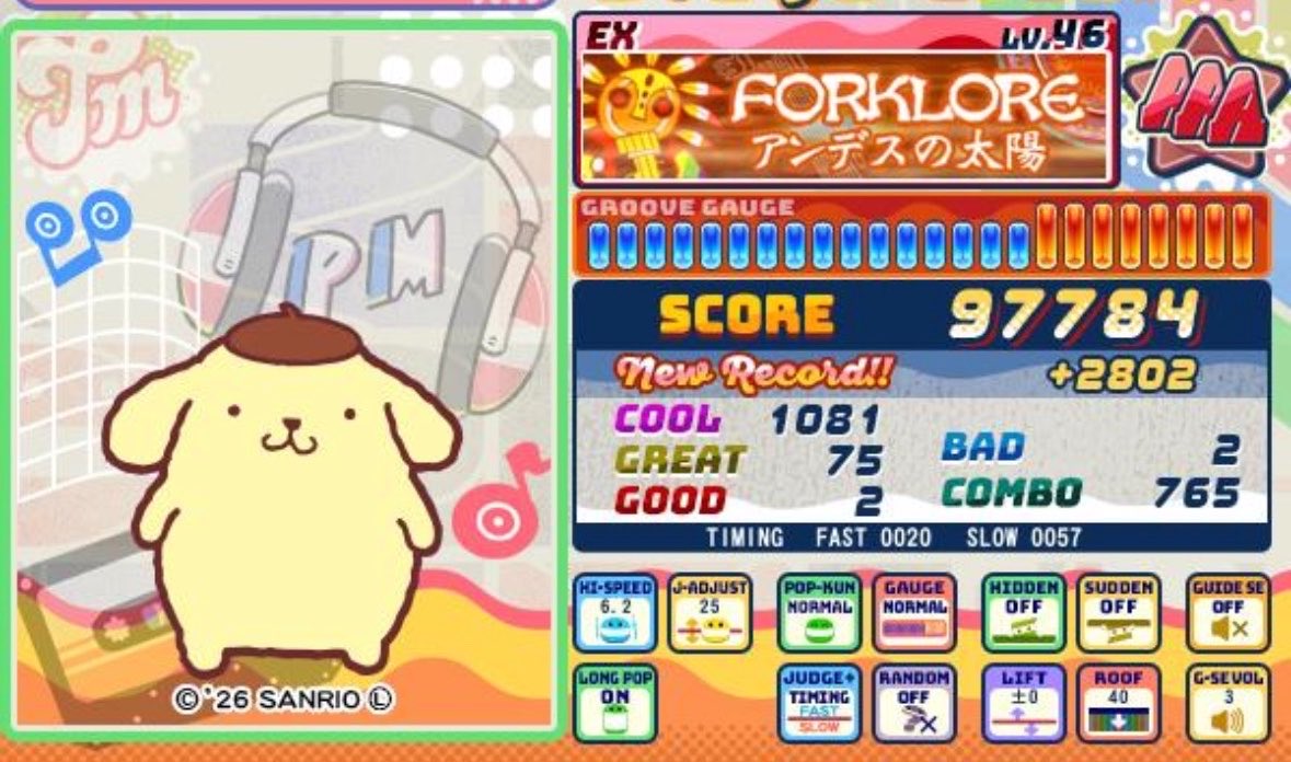 U_D_O_A's tweet photo. 伝わる人は少ないと思いますが、10年くらいお休みしていたポップンミュージックに再びどハマりし、覚醒しました

20年くらい前の若くてピチピチだった頃のスコアを大幅に更新しまくってます https://t.co/kTnanVvkVR