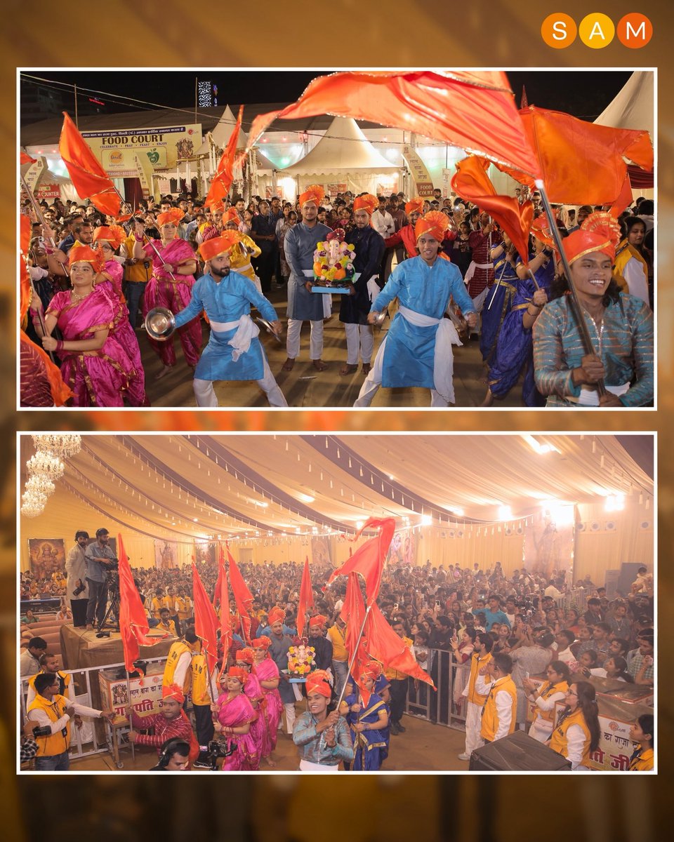 SAMWorkshops's tweet photo. [1/4] Some moments? You just had to be there. ✨

And this was one of those.

At the iconic Lal Bagh Ka Raja, SAM Bhajan Clubbing turned devotion into a whole vibe — where bhakti met beats, culture met youth, and thousands came together as one. https://t.co/16MonWcH5v