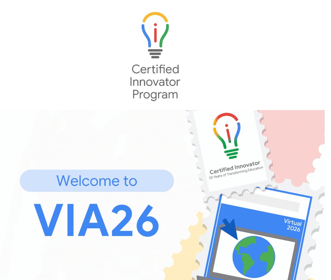 daravelo's tweet photo. ✨ Officially part of the #VIA26 cohort! ✨
I'm still processing the excitement of being selected for a new cohort of the Google for Education Certified Innovator Program! 💙❤️💛💚 #GoogleForEducation #VIA26 #GoogleInnovator #GoogleCertifiedInnovator #GoogleEI #EdTech https://t.co/Y03WEHWIzy