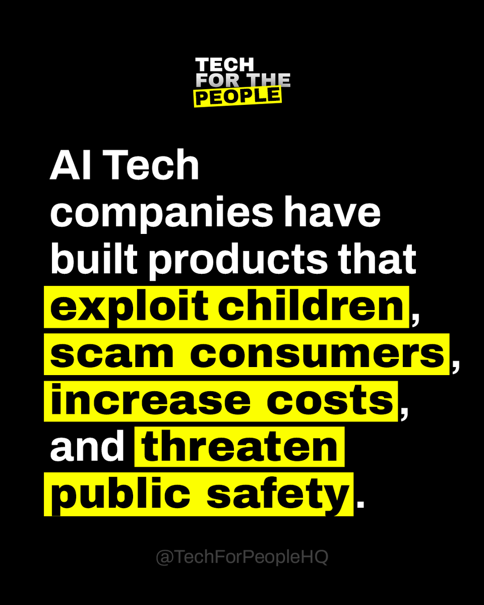 TechForPeopleHQ's tweet photo. It’s past time for tech to work for the people.

We’re here to shine a light on the frontline champions taking on Big Tech through advocacy, legislation, and litigation.

Follow @TechForPeopleHQ for more. https://t.co/aaEUlKd0W7
