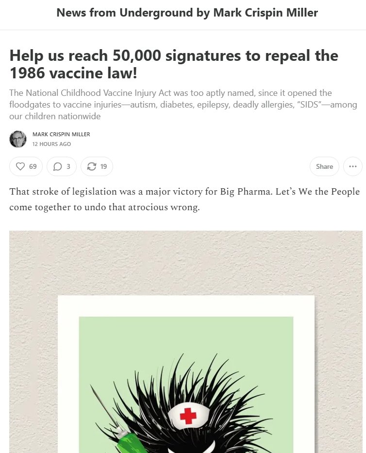 JaniceJame6vjh's tweet photo. Sign here: https://t.co/E2dWMG3YZr

https://t.co/c1khVZV1Sp

#Miller #Kirsch #Poison #BigPharma #NationalChildhoodVaccineInjuryAct #NCVI #Vaccines #Vaccination #Injuries #VaccineInjuries #Autism #Allergies #Epilepsy #Seizres #Diabetes #SIDS #Death #Deaths #Mortality #Petition https://t.co/TbrUxwpXbP