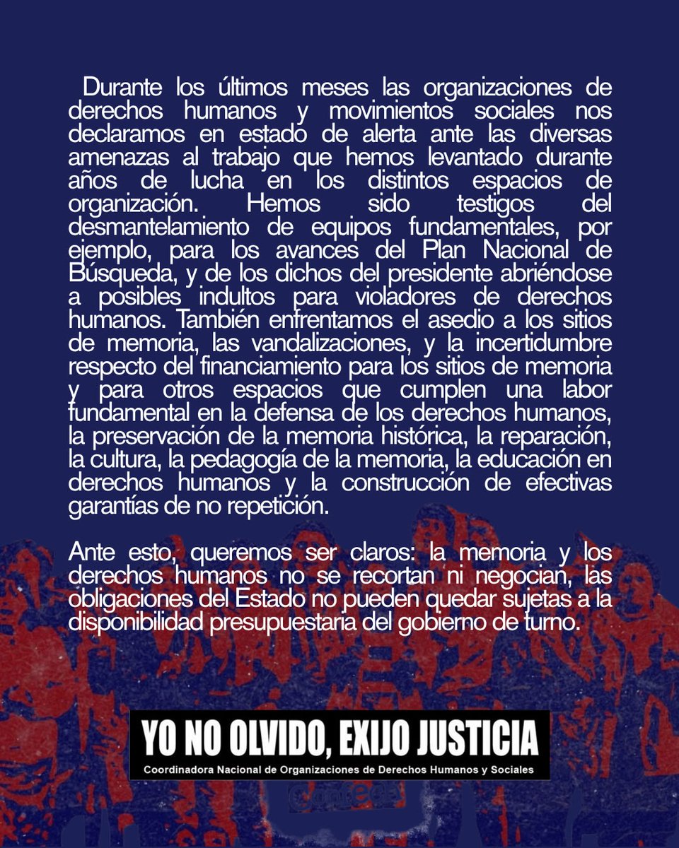 CoordinadoraDH's tweet photo. Declaración: ¡¡Ni un peso menos para Memoria y Derechos Humanos!! @AFEPSantiago @Londres_38 @RSMemoria_cl @3y4alamos @AliciaLiraM @MemoriaBorgono @PiensaPrensa https://t.co/NIGuYE69Dm