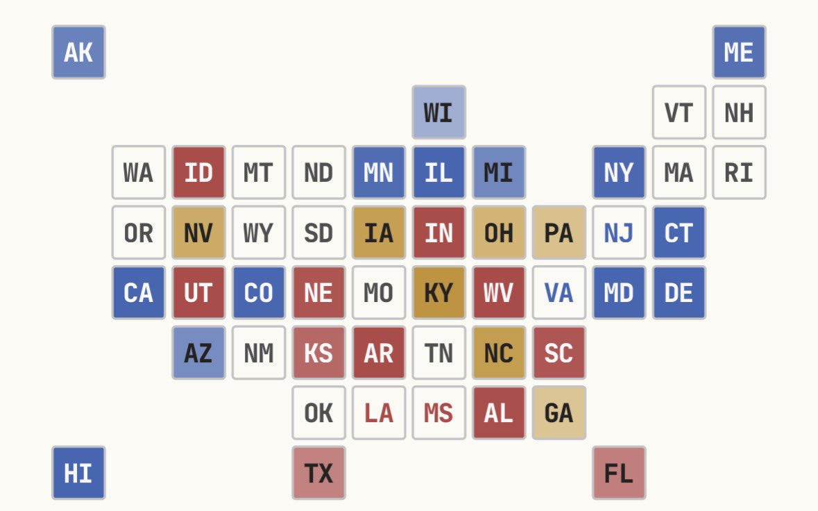 ChazNuttycombe's tweet photo. Good morning. Today we have our state government forecasts out in HI, IN, KY, ME, MD, and most importantly, AK.

DEMs are projected to gain 246 state legislative seats in states with a @StateNavigate forecast. In 2018, they gained 217 seats.

https://t.co/fSYOd3MhG2 https://t.co/AOoOB88BRt