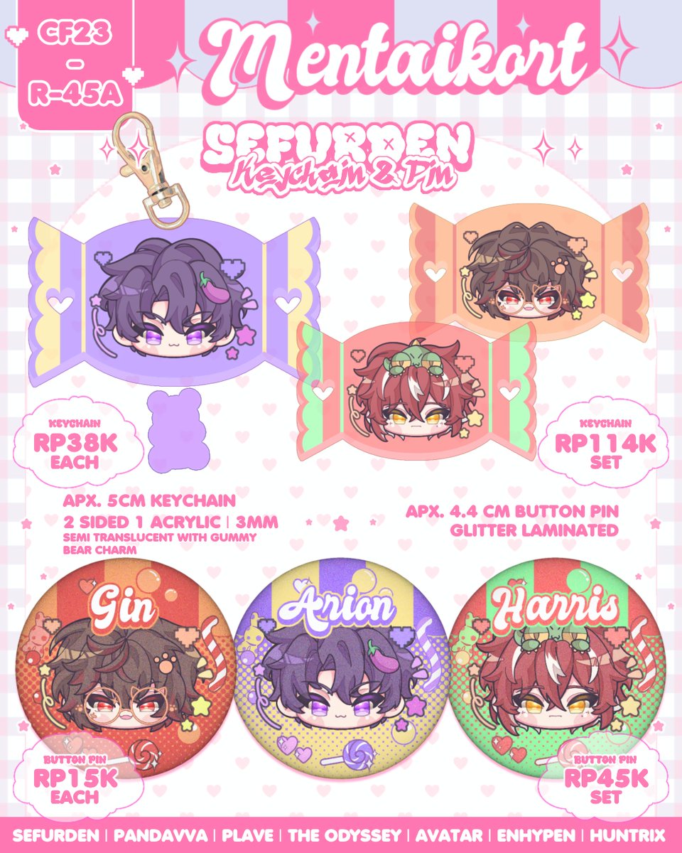 mentaikort's tweet photo. [🔃 &amp; ♡ are appreciated!]

๑⁠ @mentaikort's Catalog for #CF23 ๑⁠

📍 R-45A (BOTH DAYS)
💫 SEFURDEN, PDVV, PLAVE + EUNBY &amp; HAMBAM, ENHYPEN &amp; ENCHIN, THE ODYSSEY, AVATAR (TWOW), HUNTRIX 
📆 Closed PO : OCT 7
For pick up &amp; mail order.

(1/4)
More items &amp; 🔗 below 👇🏻 https://t.co/spHHlKcOWn