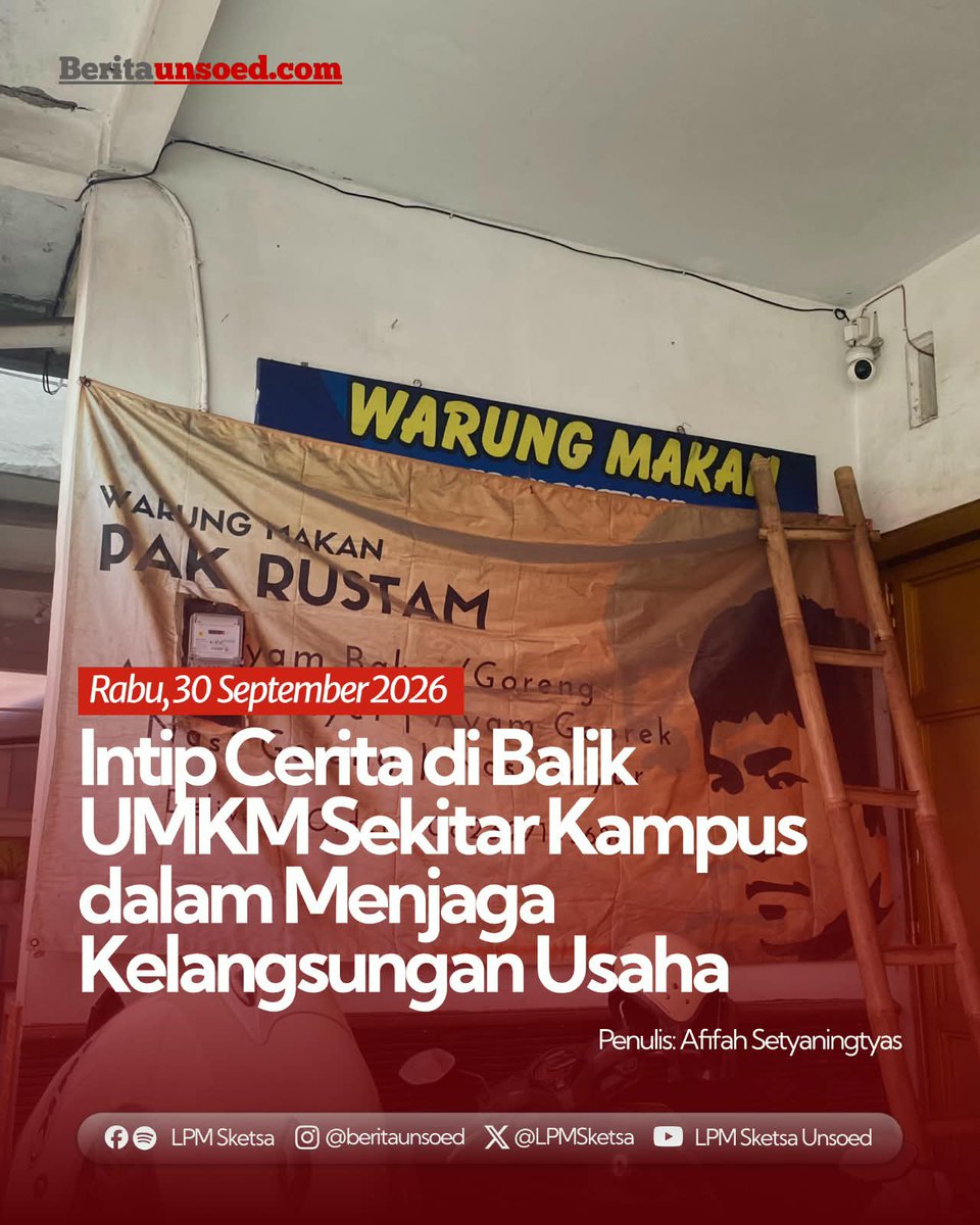 LPMSketsa's tweet photo. Selain untuk aktivitas perkuliahan, kawasan sekitar kampus juga menjadi tempat berbagai usaha kecil yang melayani kebutuhan. Namun, mempertahankan usaha tidak selalu mudah karena kebutuhan konsumen dapat berubah sewaktu-waktu.

Baca selengkapnya di https://t.co/yTXa6xHuqk https://t.co/xnwVRNarQr