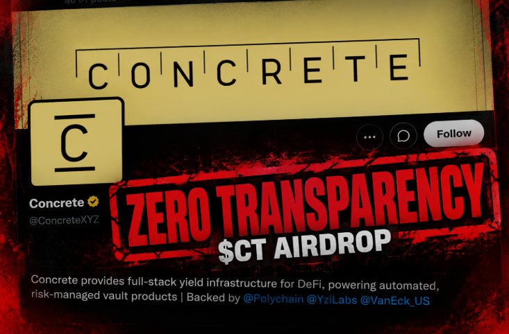 Crypto_SunnyS's tweet photo. 🚨 @ConcreteXYZ $CT airdrop has been a disappointing experience for the community.

Even Binance Alpha is distributing 200 $CT per eligible user, yet there’s still no clear breakdown of the total airdrop allocation or how much was actually reserved for the community.

Despite allocating 35% of the total supply to the ecosystem, Concrete hasn’t provided proper transparency on how much went to community airdrops, how the tokens were distributed, or how much was allocated to different campaigns.

Meanwhile, exchanges and other campaigns seem to be getting a significant share, while early community supporters are receiving just 3, 6, or 8 $CT.

People who supported your project early deserve better than this. They invested their time and effort when the project was still growing.

No clear numbers. No proper breakdown. No meaningful transparency.

If this is how a project treats its early supporters, it shouldn’t be surprising when the community loses trust and moves on. Long-term success in this market depends on the people who support you from the beginning.

Team: @nic_builds @dill_sl

The community deserves better. $CT