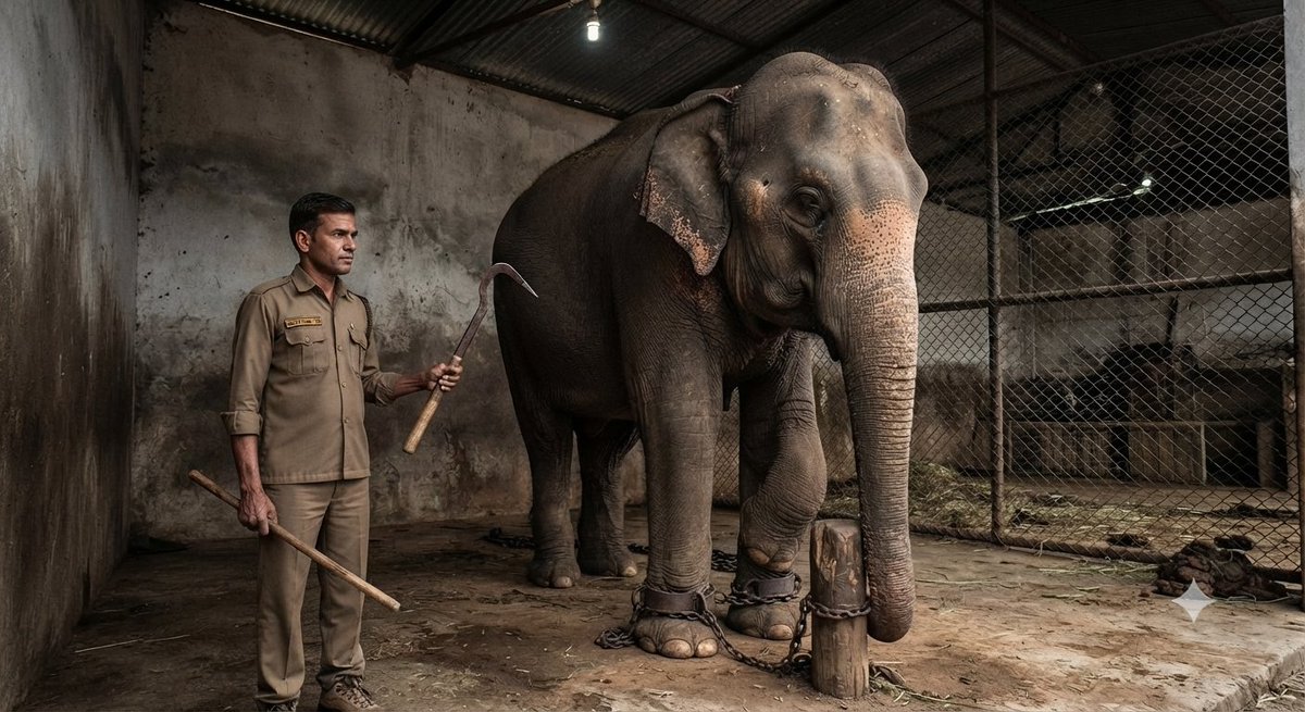 rameshtvk43's tweet photo. To understand what a lifetime of being enslaved, restricted, and chained feels like to a sentient, highly intelligent being—such as an elephant—is to look into a deeply complex inner world that mirrors our own capacity for suffering, grief, and resilience.

The Felt Experience of Confinement

For an animal evolved to roam vast wildernesses, communicate across miles, and live within rich, multi-tiered lifelong family bonds, a life of chains and enclosure is a profound inversion of nature.

 * The Loss of Agency: Every choice—where to walk, what to eat, when to rest, and whom to touch—is systematically stripped away. The constant restriction of movement turns the body, which should be an instrument of freedom and exploration, into a source of frustration and pain.

 * The Weight of Isolation: When social structures are ruptured (especially through early capture, maternal separation, and solitary confinement), the emotional anchor that gives life meaning is destroyed.

Psychological Effects

Neuroscience and behavioral biology show that the psychological devastation of captivity is every bit as severe as physical damage. Key psychological impacts include:

 * Complex Post-Traumatic Stress Disorder (C-PTSD): Captive animals subjected to chronic fear, physical punishment, and dominance exhibit symptoms identical to human trauma survivors. These include hyper-vigilance (an overestimated, exhausting sense of constant environmental danger), severe anxiety, and emotional numbing.

 * Stereotypies (Copresence of Trauma): Behaviors like chronic body-swaying, head-bobbing, and self-biting are outward manifestations of profound psychological distress, neuro-compromise, and deep-seated boredom.

 * Learned Helplessness: Over time, continuous punishment and restricted control break down an individual's will, replacing proactive coping mechanisms with a state of psychological paralysis, depression, and despair.

Insights from Experts
Renowned neuroscientists and trauma specialists who study animal and human psychology emphasize that the mammalian brain processes isolation and abuse through shared neural architecture.

 * Dr. Gay Bradshaw, a pioneering psychologist and neuroscientist specializing in animal trauma and the author of Elephants on the Edge, notes that the psychological trauma of captivity fundamentally alters an individual's neurobiology. She explains that continuous deprivation of agency and safety shatters the self-capacity:

   "Constant fear of harm or death and the deprivation of agency—the inability for an individual to make his or her own life-impacting decisions—are definitive characteristics of the traumas that lead to symptoms... The institution of captivity [seeds] trauma and [leads] to the suite of symptoms characteristic of relational trauma and complex-PTSD."

 * Dr. Jessica Bell Rizzolo, a sociologist and psychologist specializing in wildlife welfare, similarly emphasizes that because animals and humans share trauma-sensitive brain structures, confinement inflicts severe psychological wounds, driving them into states of deep depression and chronic hyper-vigilance.

@CMOTamilnadu
@TVKVijayHQ
@RameshOffcl
@tnforestdept
@RvRanjithtvk
@tnhrcedept
@arunraajkg

#FreeTheFive
#VerifyTheFive
#NoElephantsInTemples
#WhyTheChains
#StopElephantCaptivity