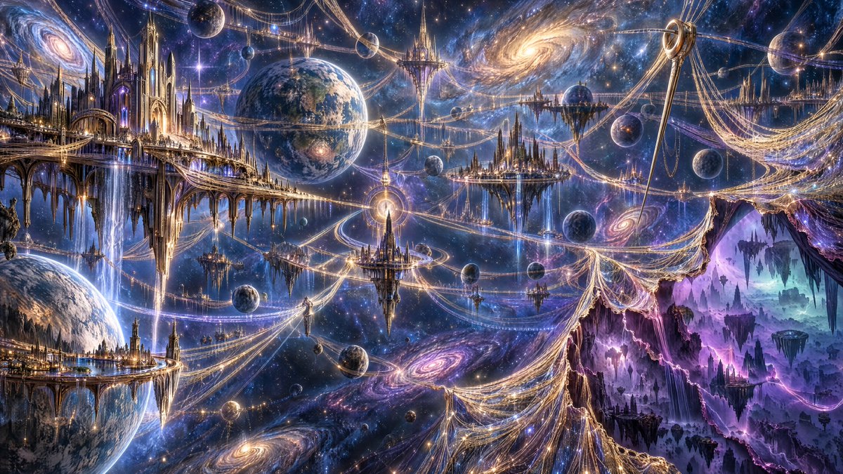 zyvaoz's tweet photo. ‼️ SYSTEM THREAD WORLD WEDNESDAY ‼️

‼️ #Wednesdayvibes #SYSTEMActivities #WednesdayMotivation ‼️

‼️ THE UNIVERSE STITCHED TOGETHER BY INVISIBLE HANDS ‼️

‼️ A mysterious reality has awakened where the universe itself is woven from endless threads. Across impossible landscapes, glowing strands stretch between stars, ancient worlds and distant dimension, connecting everything through an unseen cosmic tapestry. In this extraordinary realm, glaxies unravel into luminous fibers, celestial bodies are stitched into place and entire civilizations exist upon threads suspended across the void. As the hidden tapestry continues to expand, new worlds, pathways and realities emerge from the fabric of existence. ‼️

‼️ Colossal cosmic threads, celestial tapestries, stitched galaxies, woven planets, glowing fibers, thread bound civilizations, floating fabric worlds, enormous cosmic needles, embroidery constellations, woven castles, unraveling dimensions, luminous strands and breathtaking textile landscapes are emerging throughout the Thread Worlds. ‼️

Share or QT your THE UNIVERSE STITCHED TOGETHER BY INVISIBLE HANDS 🧵🌌🤩