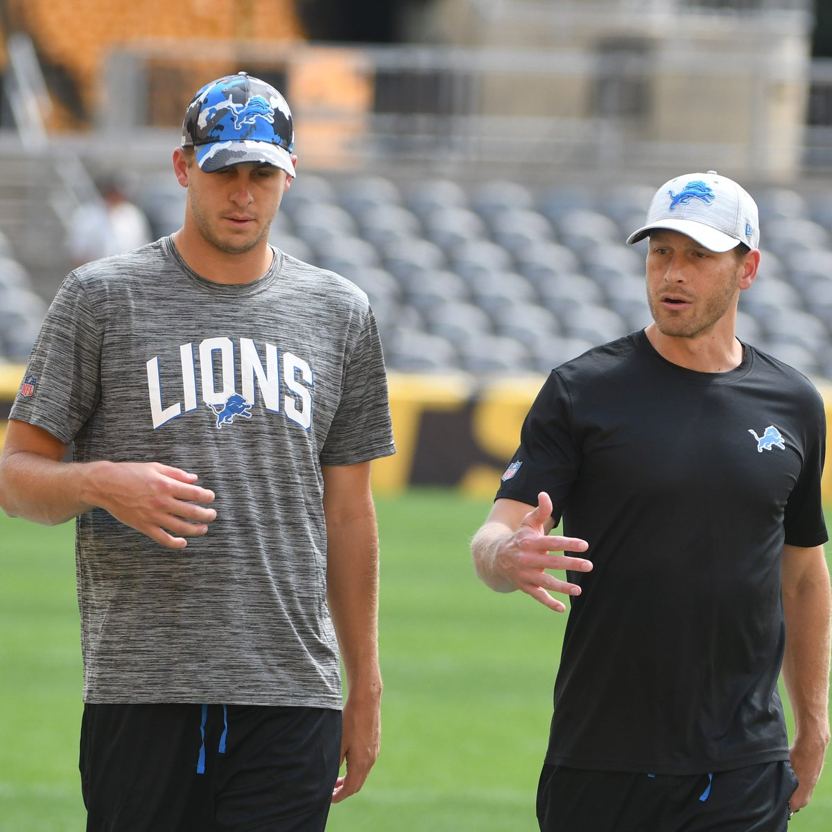 the_det_times's tweet photo. Jared Goff on Ben Johnson’s controversial mobile QB comment:

“I’m saving something. I’ll have to throw something his way at some point, where I’m like, ‘Oh, yeah, whatever. But like playcaller, blah, blah, blah,’”… “And I’ll call him and be like, ‘Dude, you know I’m just kidding. You know I mean nothing by it.’” 😂

(via @StBrownPodcast)