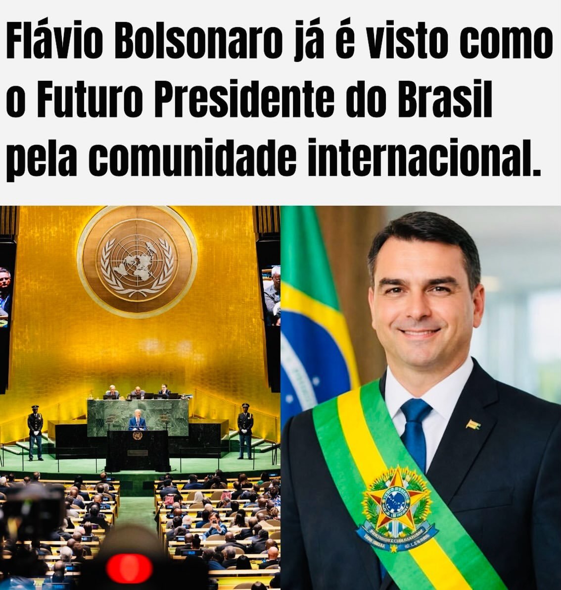 MachadoDarlon's tweet photo. 2️⃣2️⃣🔥🚀😎🇧🇷  Flávio Bolsonaro já é visto como o futuro presidente do Brasil pela comunidade internacional! O mundo democrático e conservador reconhece a força do nosso movimento e a urgência de termos um líder preparado, firme e comprometido com a soberania e o livre mercado. O Brasil está voltando a ter respeito e destaque no cenário global.