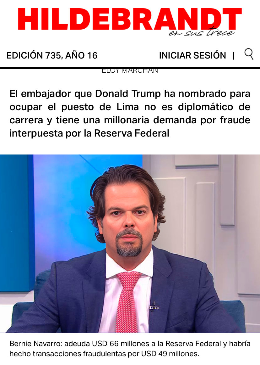 gustavoruizo's tweet photo. @BernieNavarro7 Pero esto no es un chisme, remedo de embajador. Y te jodió que la revista de Hildebrandt te haya desenmascarado. https://t.co/NDsNA638qA