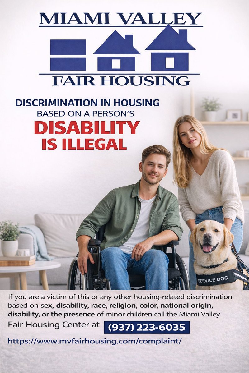 MVFHC's tweet photo. Individuals who have a disability, may have the right to ask for reasonable accommodation and/or modifications in their housing that may be needed because of their disability. To learn more about these,  please contact us at 937-223-6035 or online at https://t.co/SKJL5yamwB https://t.co/6EDJi5si8Q