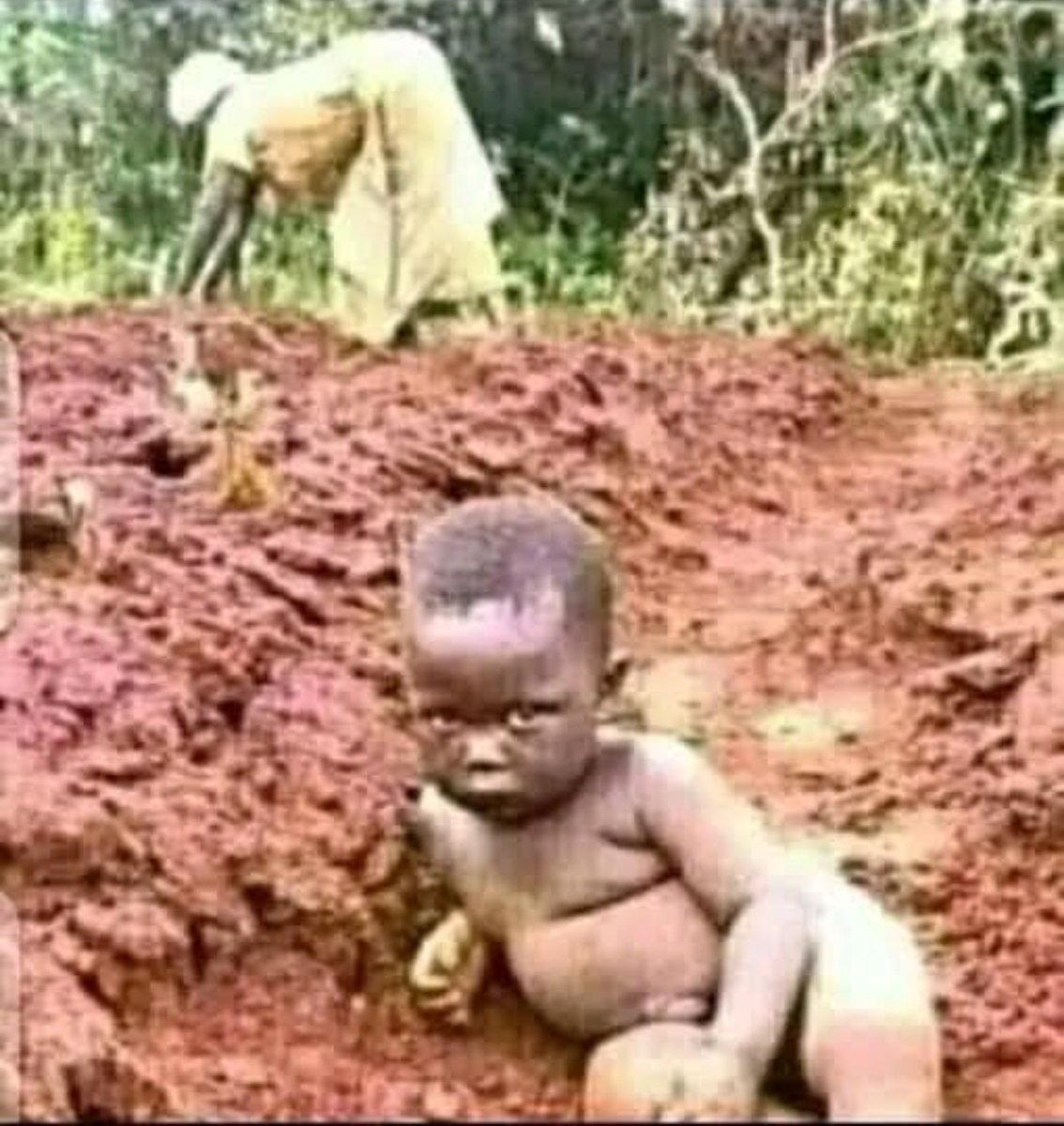 GenPristone's tweet photo. No diapers, no warm clothes and when you refuse porridge they squeeze your nose for you to decide whether to swallow the porridge or die. We survived.😅😅😅 https://t.co/j0izynIilt