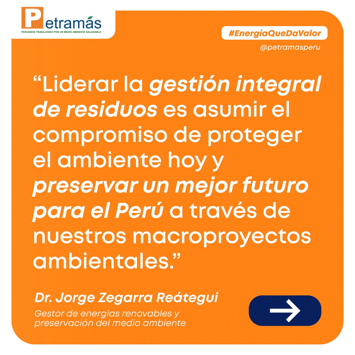 PetramasPeru's tweet photo. 🌎 El verdadero cambio comienza cuando entendemos que gestionar los residuos también es cuidar el lugar donde vivimos. En Petramás unimos conocimiento, tecnología y acción para desarrollar soluciones que trascienden.

💡 #JorgeZegarra #Perú https://t.co/80vRMcJL8V