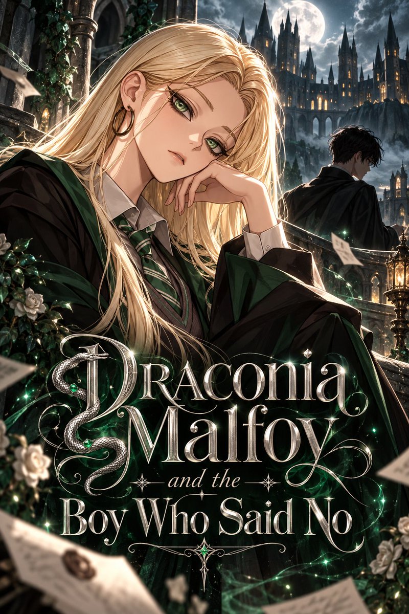 nightowl_trades's tweet photo. The thread got too long to follow on X 😭 so Draconia has moved!

The full story is now on Wattpad: all 24 chapters and 2 epilogues, first year to "we'll see", with new illustrations 🐍💚

Link in the reply 👇

#Malfoid #FemDraco #HarryPotter https://t.co/qTai2YeRxi