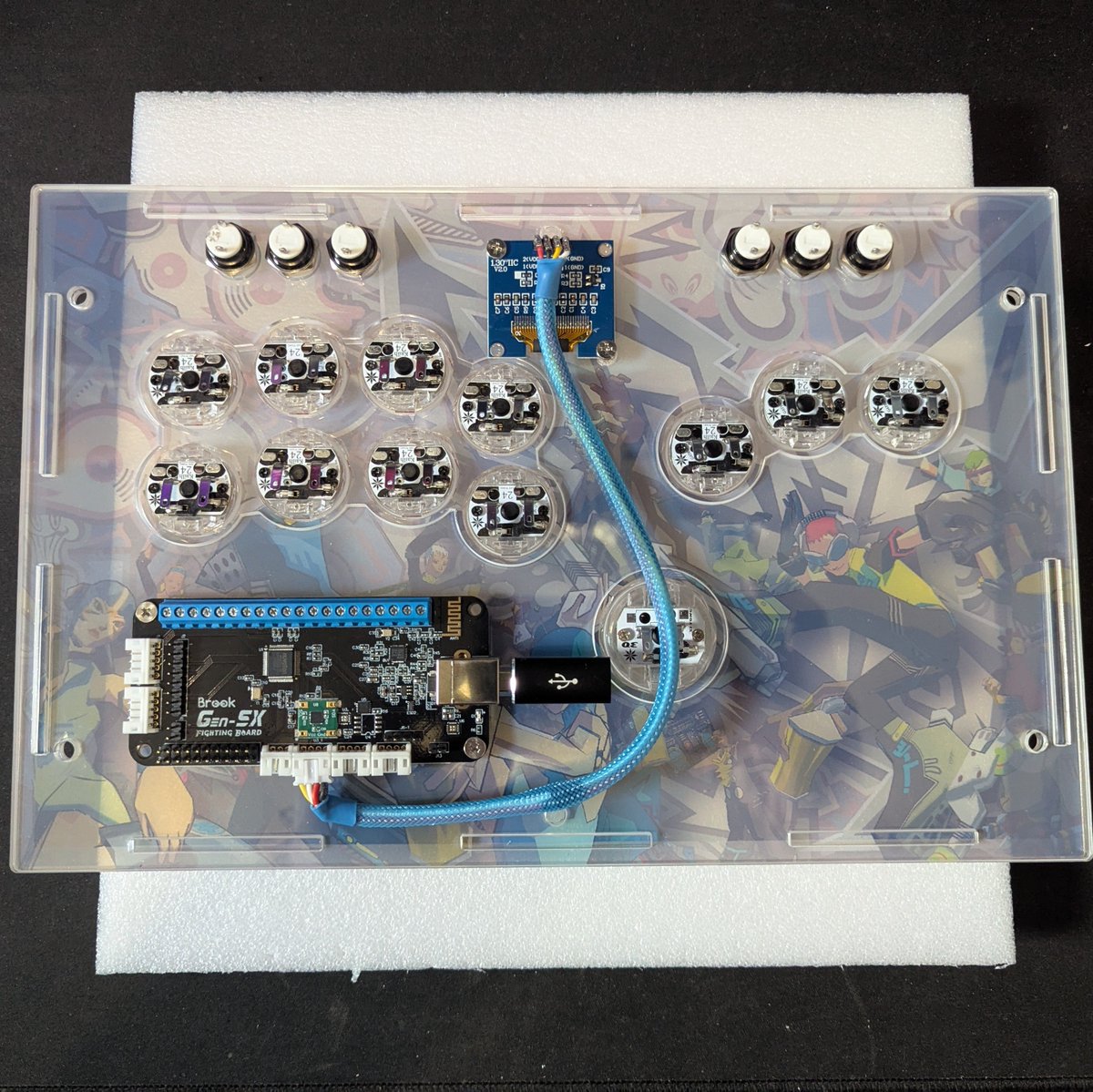 BurnerAzR's tweet photo. Another Super Slim Acrylic Edition build on the work bench. #wip #customcontroller #leverless #brookinside #fgc https://t.co/hk6vnaQwbX