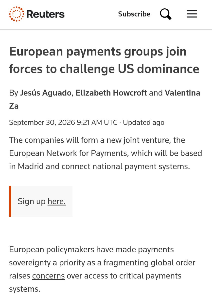 eeldenden's tweet photo. The beginning of the end for American Visa/Mastercard https://t.co/D2KEsPJTbb